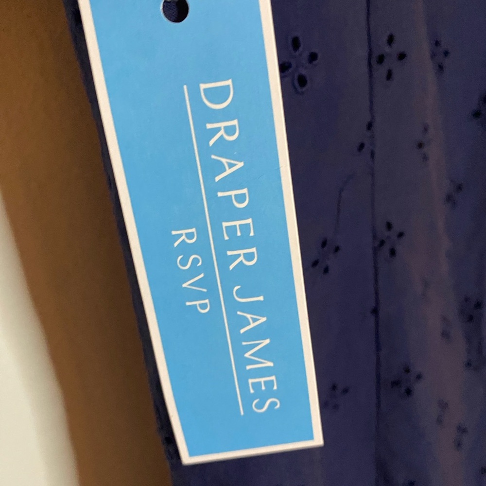 Draper James Navy Eyelet Mini Dress - Picture 7 of 8